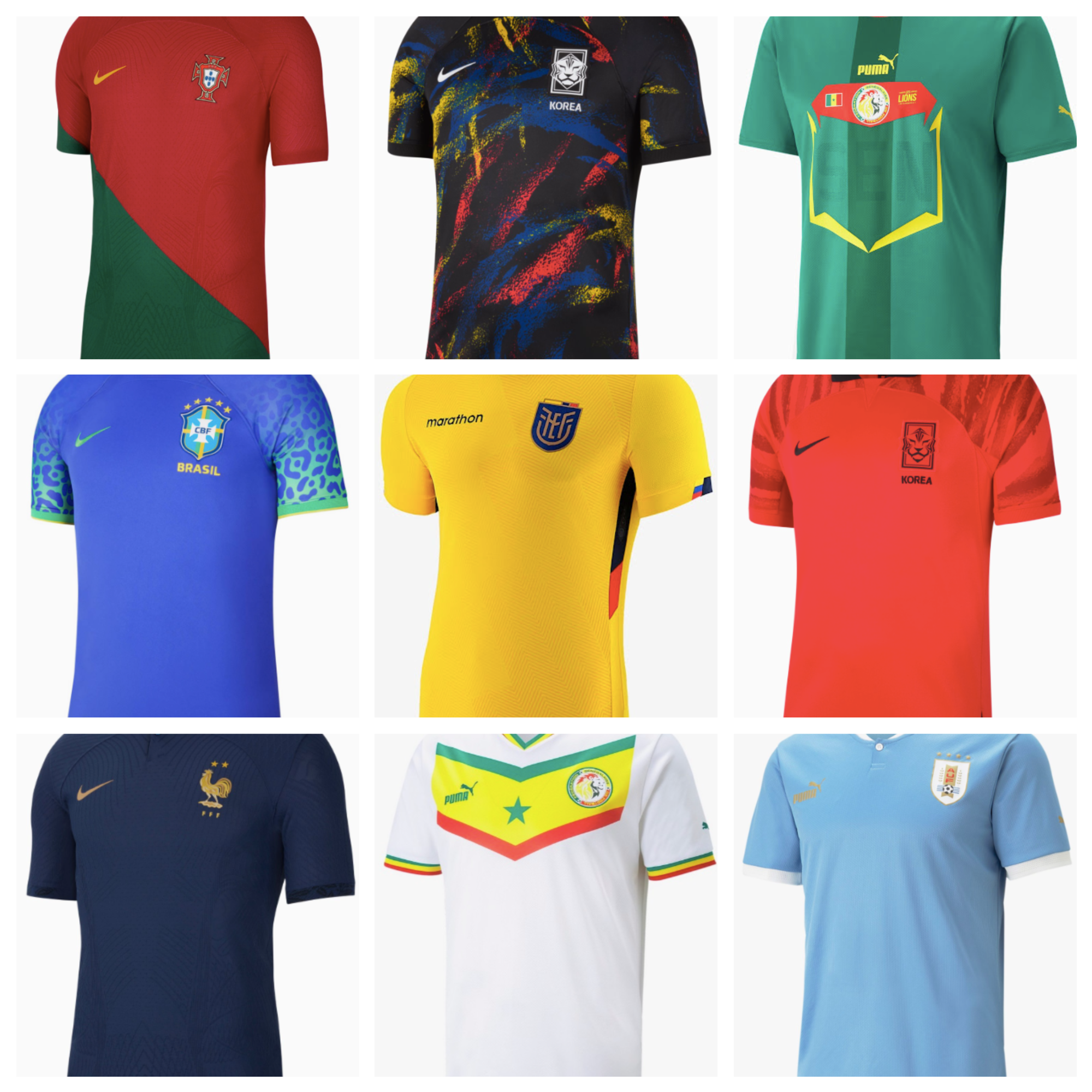 WM 2022 Trikots Jedes Trikot Geordnet Und Bewertet The Aktuelle News   Blank 9 Grids Collage 